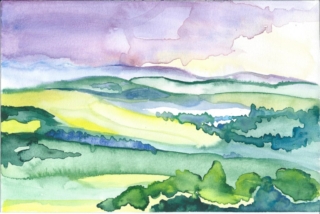 "Collines" - aquarelle "Collines" - aquarelle - Sarah Pierre-Louis